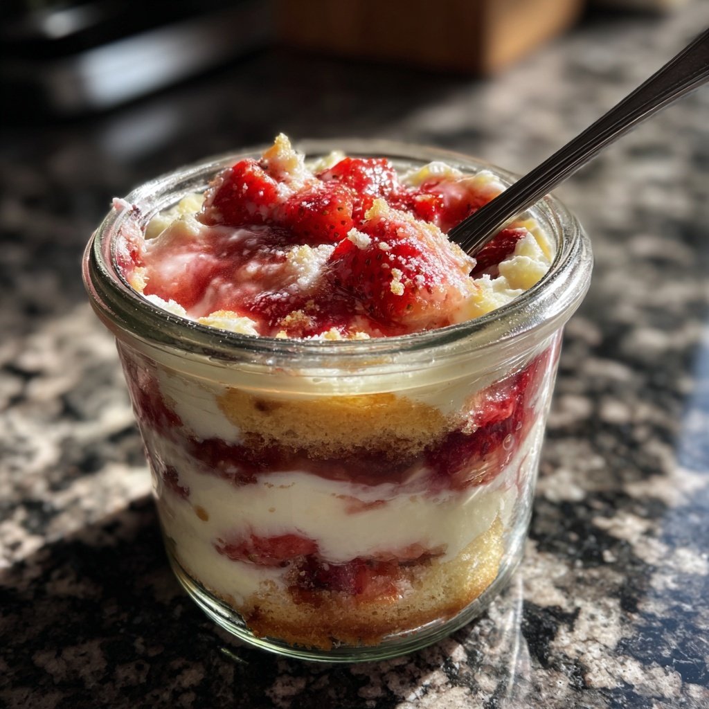 Erdbeer Schichtkuchen Im Glas