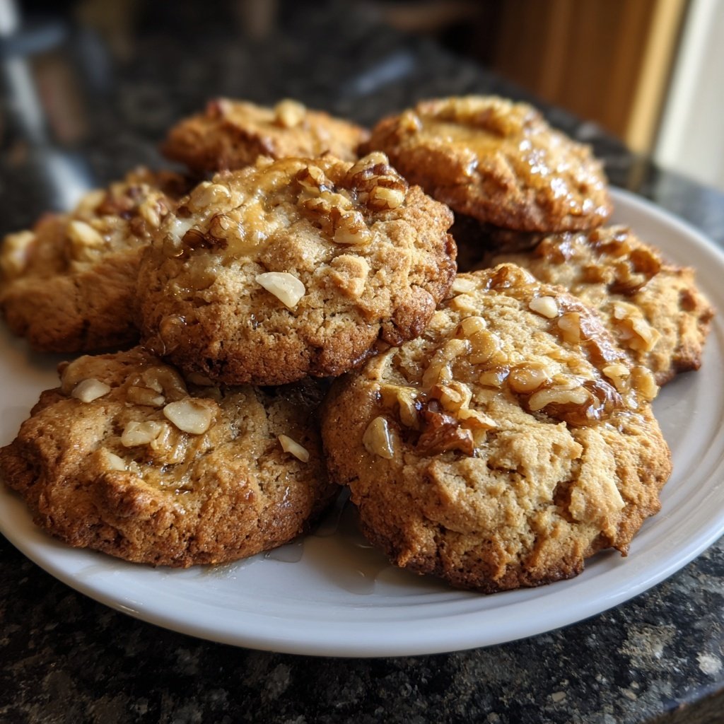 Cookies mit Nüssen und Honig