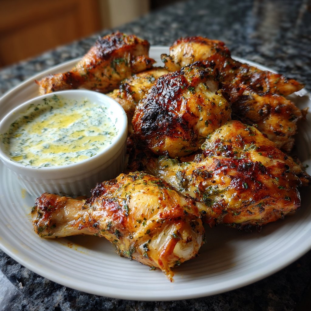 Abendessen mit Ofenkartoffeln und Dip