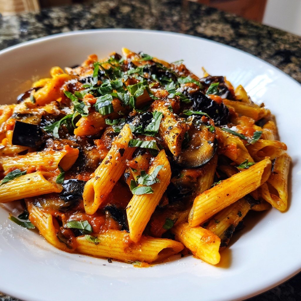 Internationale Küche Italienische Pasta alla Norma