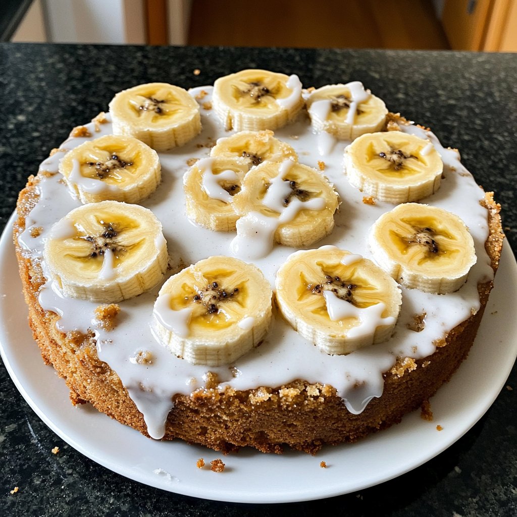 Bananenkuchen mit Joghurt Glasur
