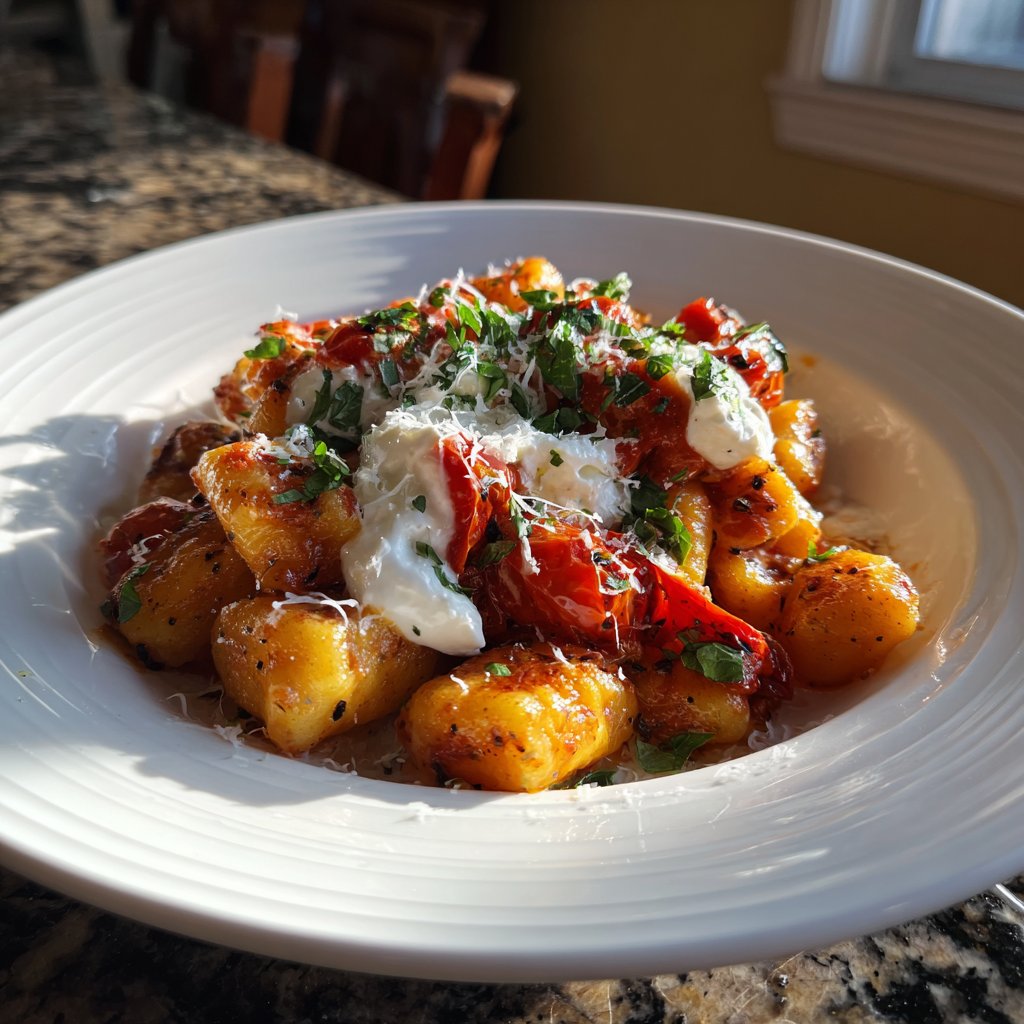 Gnocchi mit Ofentomaten und Burrata