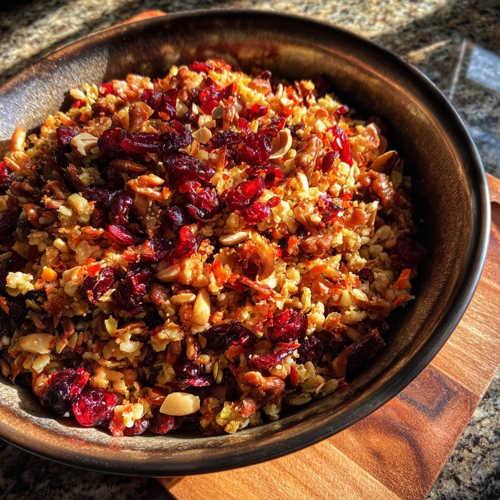 Herbstlicher Getreidesalat mit Cranberries
