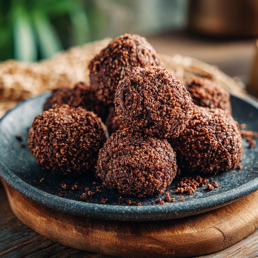 Zuckerfreie Snacks mit Hafer und Kakao