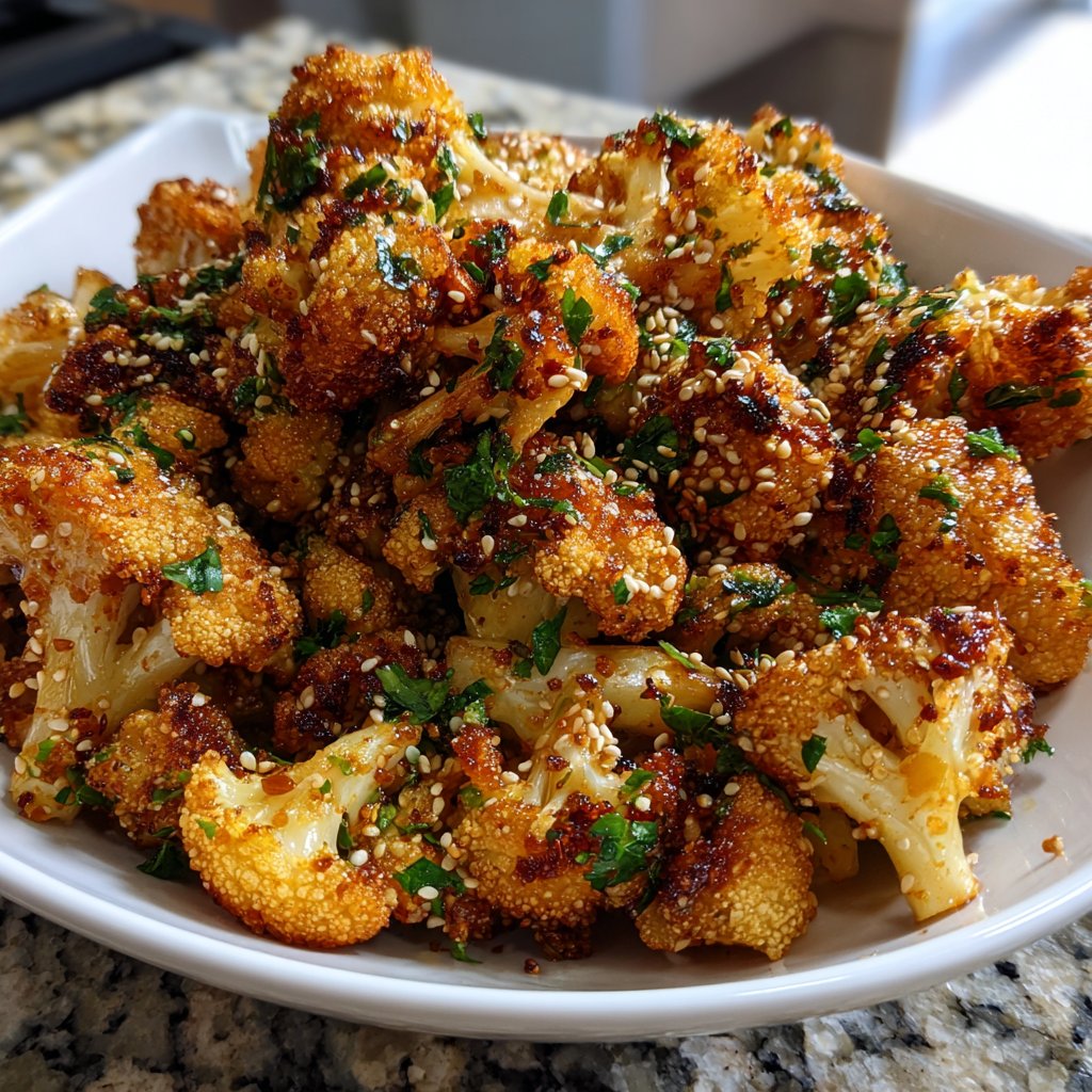 Blumenkohlpfanne mit Sesam