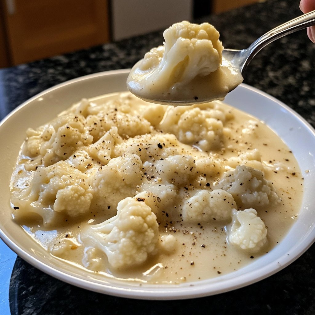 Gesunde Blumenkohlsuppe für die Familie